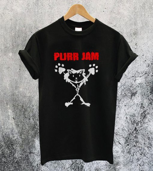 Purr Jam Cat Parody T-Shirt Ad