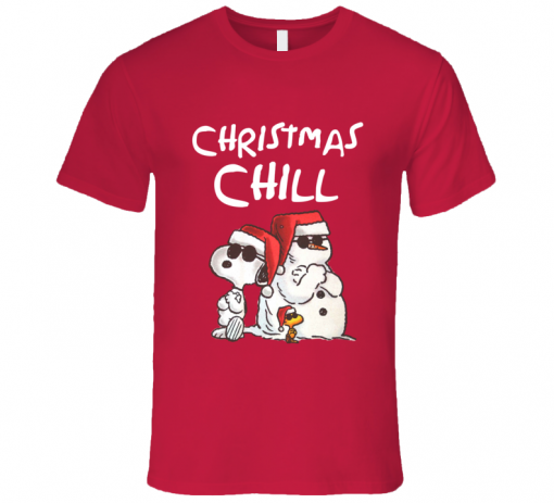 Snoopy Chillin Christmas t shirt Ad