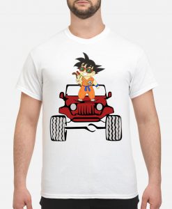 Songoku driving Jeep shirt Ad