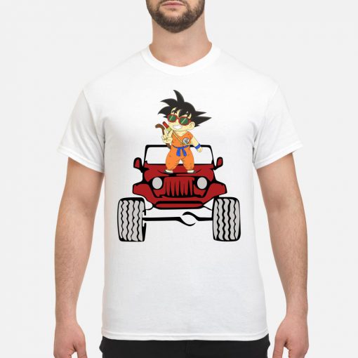 Songoku driving Jeep shirt Ad