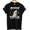 Star Wars Yoda Santa Seagulls Stop It Now Christmas T shirt Ad