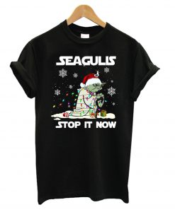 Star Wars Yoda Santa Seagulls Stop It Now Christmas T shirt Ad