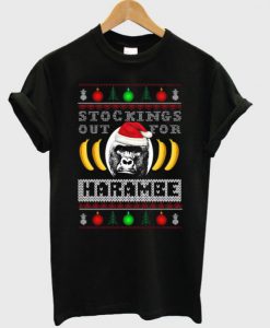 Stockings Out harambe Christmas t shirt Ad