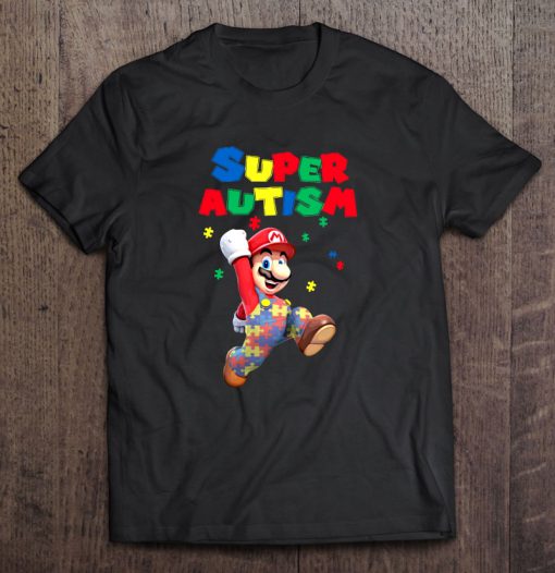 Super Autism Super Mario t shirt Ad