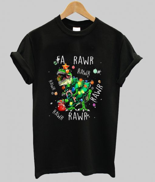 T-Rex Dinosaur Fa Rawr Rawr Christmas shirt Ad