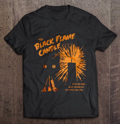 The Black Flame Candle Halloween t shirt Ad