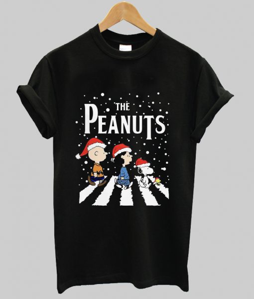 The Peanuts abbey road Santa Christmas Shirt Ad