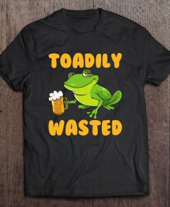 Toadily Wasted Frog Drink Beer t shirt Ad