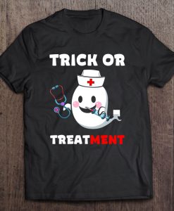 Trick Or Treatment Cute Boo Nurse Halloween t shirt Ad