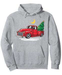 Vintage Truck Christmas Tree Hoodie Ad