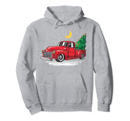 Vintage Truck Christmas Tree Hoodie Ad