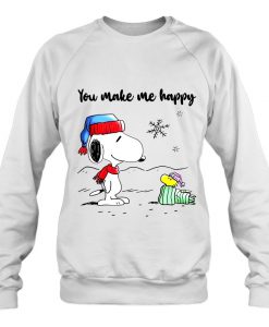 You Make Me Happy Snoopy And Woodstock sweatshirt Ad