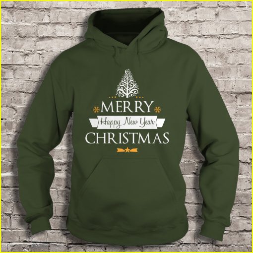 merry christmas and happy new year hoodie Ad