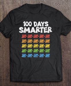 100 Days Smarter 100Th Day Of School Rainbow t shirt Ad