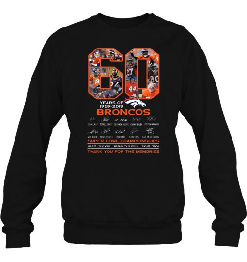 60 Years Of 1959-2019 Broncos sweatshirt Ad