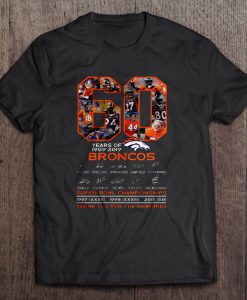 60 Years Of 1959-2019 Broncos tshirt Ad