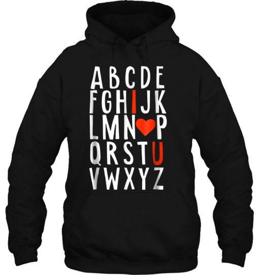 Alphabet I Love U Valentine’s Day hoodie Ad