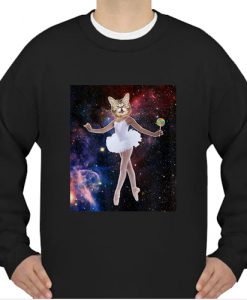 Ballet Cat Shirt Cute Space Dance sweatshirt Ad
