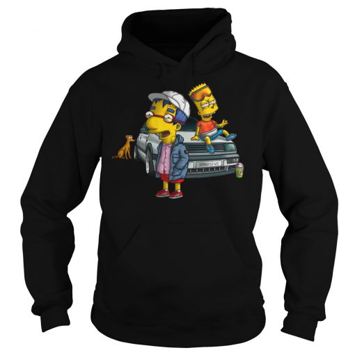 Bart Simpson And Milhouse hoodie Ad