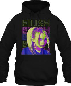 Billie Eilish Colourful hoodie Ad