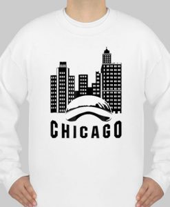 Chicago Chi-Town Cloud Gate City Skyline sweatshirt Ad