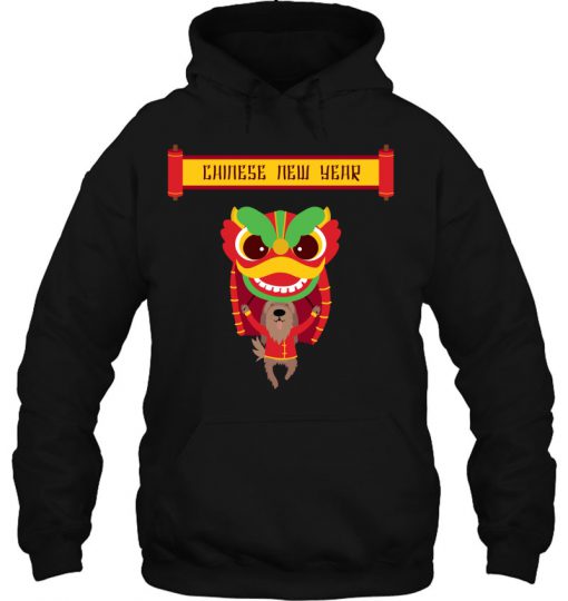Chinese New Year Dog Lion Dances hoodie Ad
