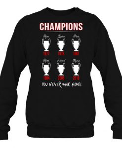 Cup Champions Of Liverpool sweatshirt Ad