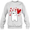 Dabbing Polar Bear Heart Valentine sweatshirt Ad