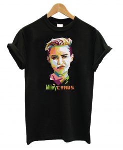 Geometric Celebrity Miley Cyrus T shirt Ad