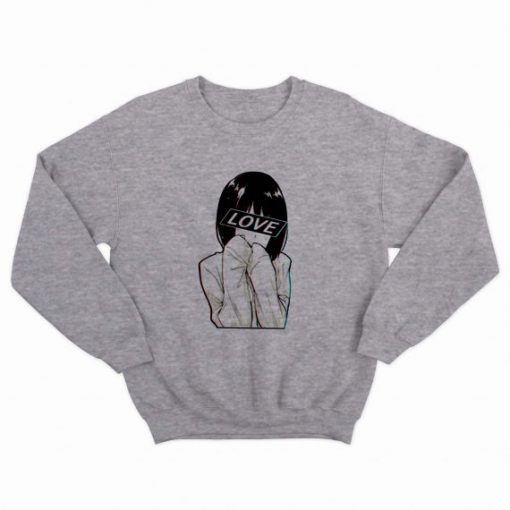 Girl Crying Japanese Sweatshirt Ad