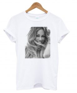Greyscale Close Up Mariah Carey T shirt Ad