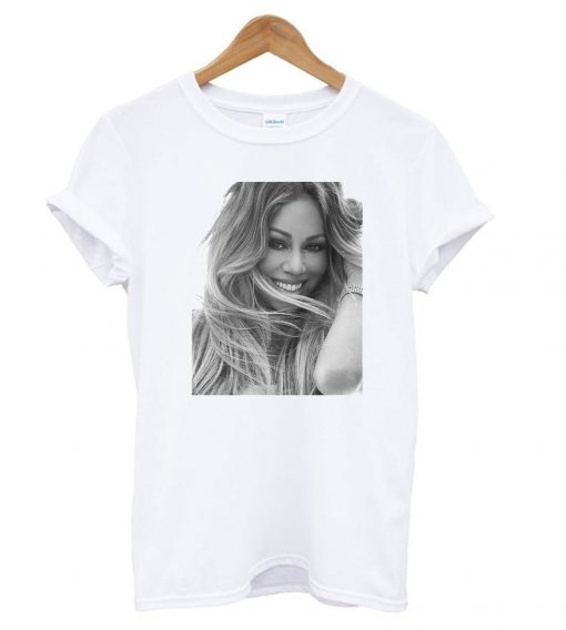 Greyscale Close Up Mariah Carey T shirt Ad