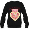 Happy Valentine Pig With Heart Pizza sweatshirt Ad