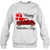 Happy Valentine’s Day Red Plaid Truck sweatshirt Ad