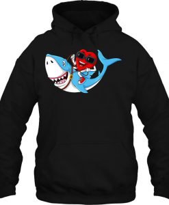 Heart Riding Shark Valentine’s Day hoodie Ad