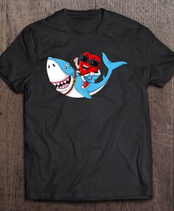Heart Riding Shark Valentine’s Day t shirt Ad