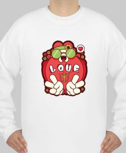 Hippie Love Cartoon Sweatshirt Ad