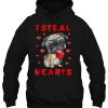 I Steal Hearts Pug Dog Valentine’s Day hoodie Ad