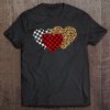 Leopard Heart Buffalo Plaid Heart Valentine t shirt Ad