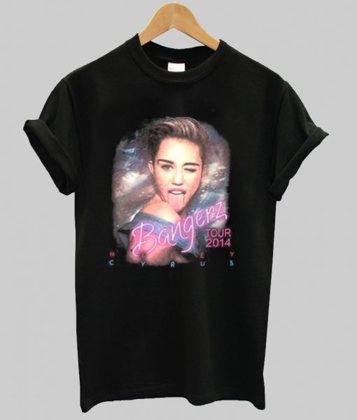 Miley Cyrus Bangerz 2014 Tour t shirt Ad