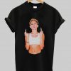 Miley Cyrus Finger up t shirt Ad