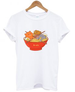 Ramen and cats T-Shirt Ad