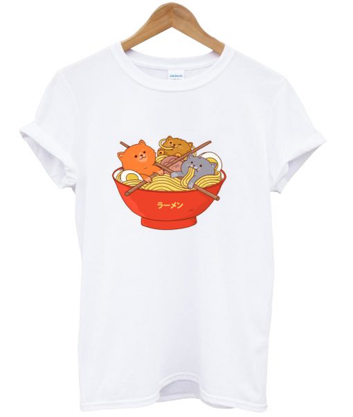 Ramen and cats T-Shirt Ad