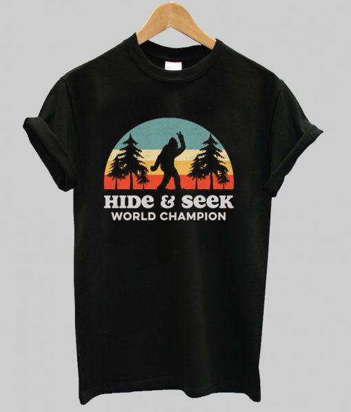 Retro Bigfoot Hide & Seek World Champion T-Shirt Ad