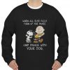 Snoopy and Charlie Brown sweatshirt Ad