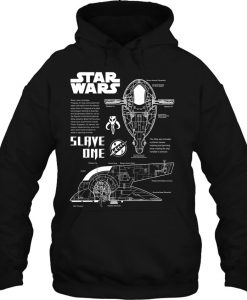 Star Wars Slave One Ship Schematic hoodie Ad