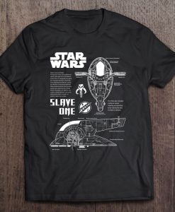 Star Wars Slave One Ship Schematic t shirt Ad