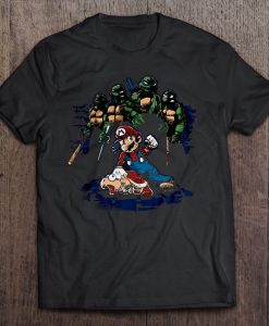 Super Mario And Ninja Turtles t shirt ad