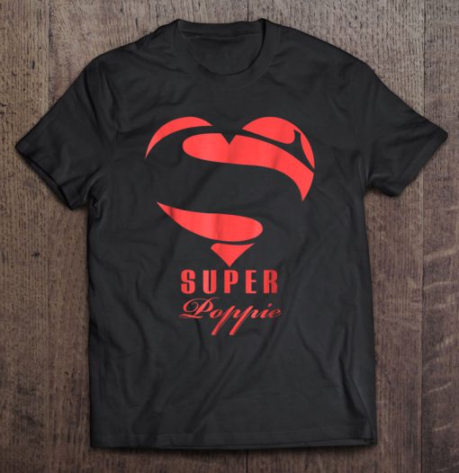 Super Poppie Superhero Heart Valentine t shirt Ad