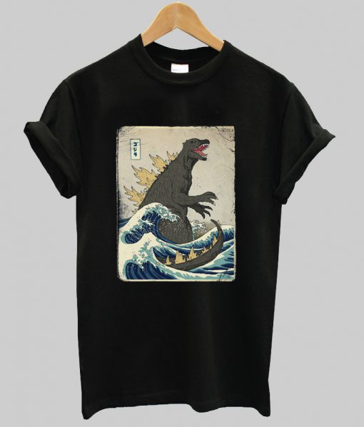 The Great Godzilla off Kanagawa T-Shirt Ad – PADSHOPS